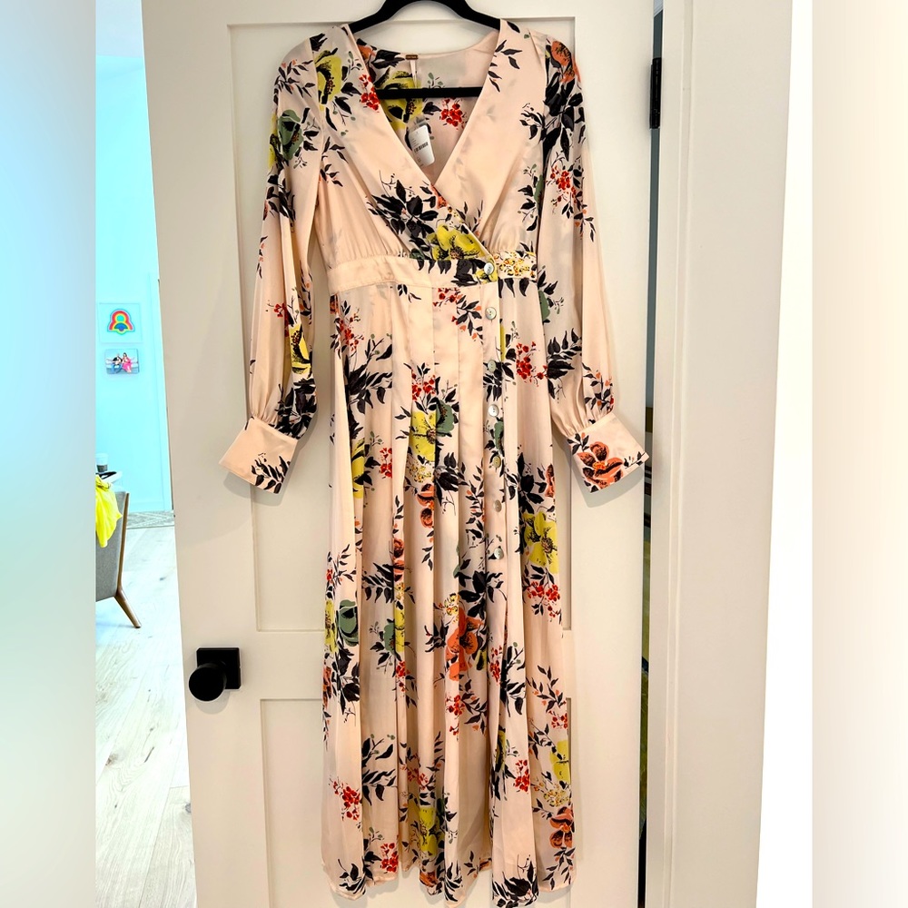 NWT pretty Boho Free People floral maxi size XS
